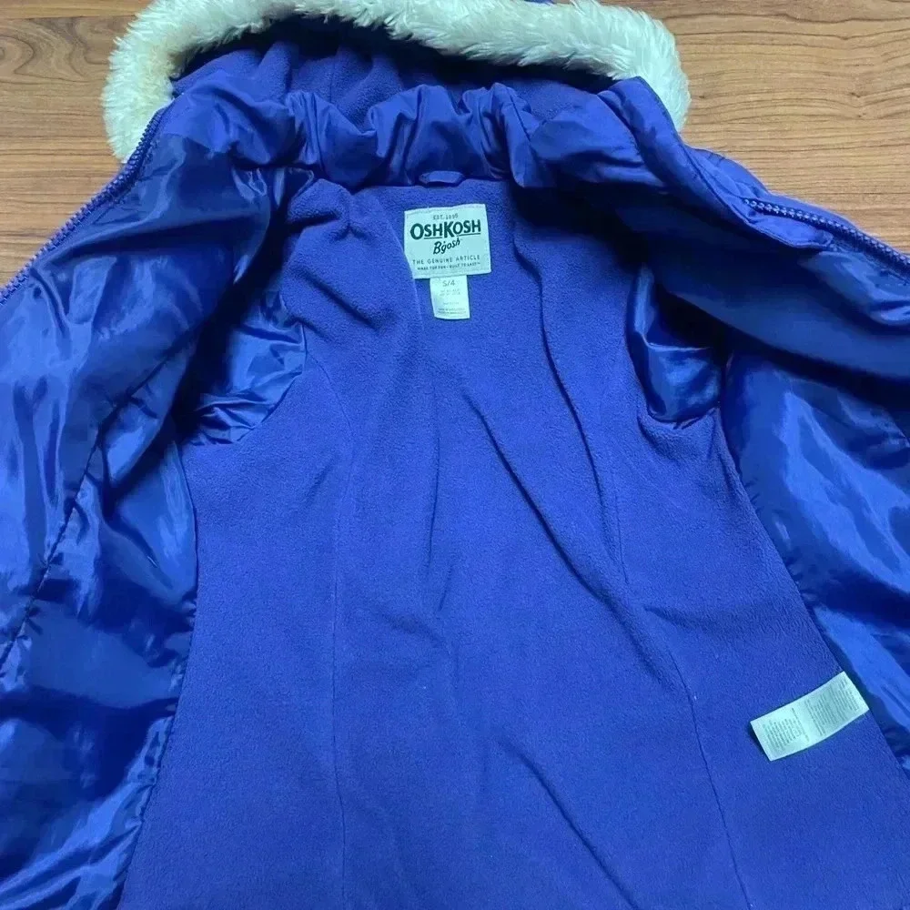 OshKosh B’gosh girl purple winter jacket, size 4